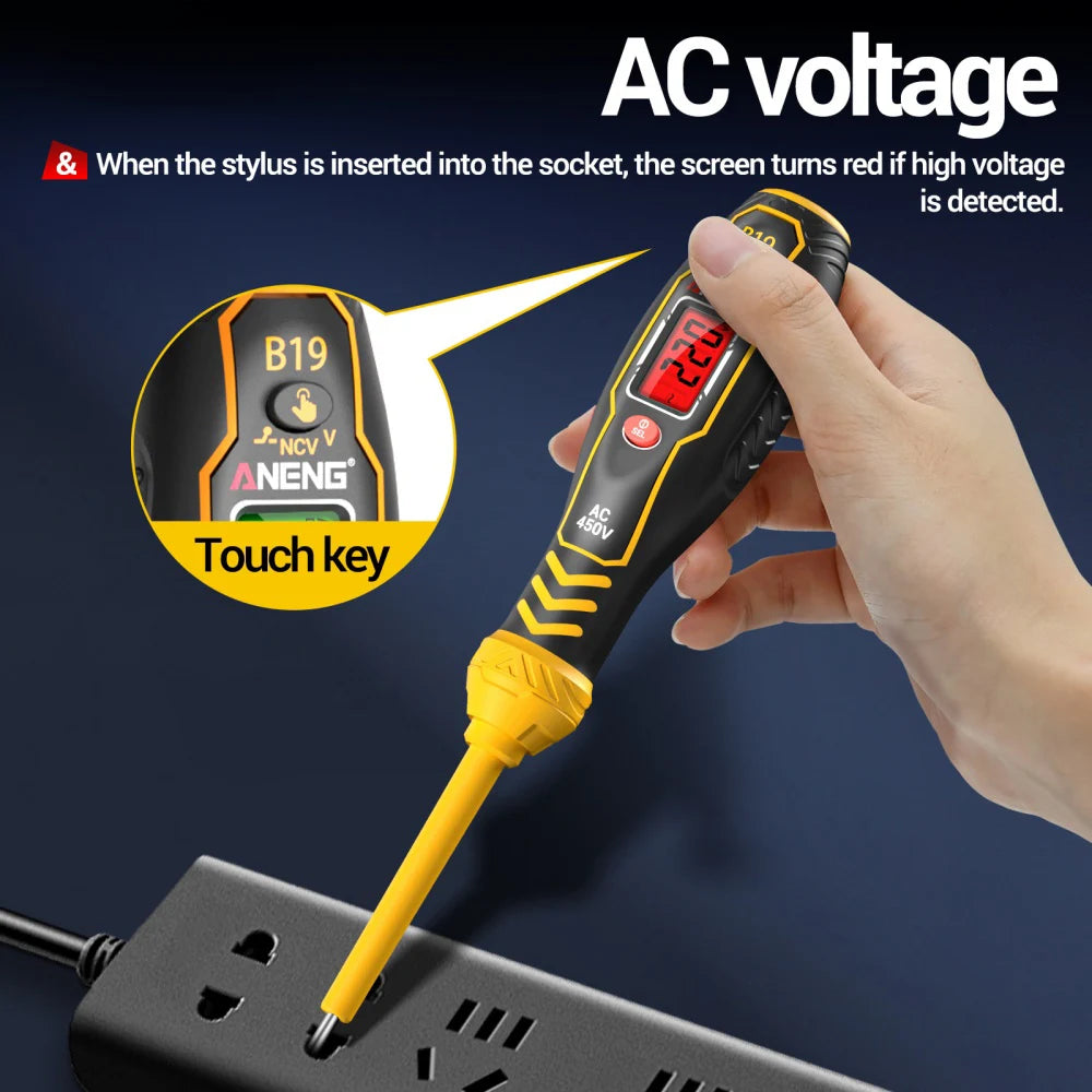 B16 11V-450V LCD Digital Voltage Detector Pen Voltmeter Zero Live Wire NCV Voltage Detect Insulation Backlight Electrician Tools