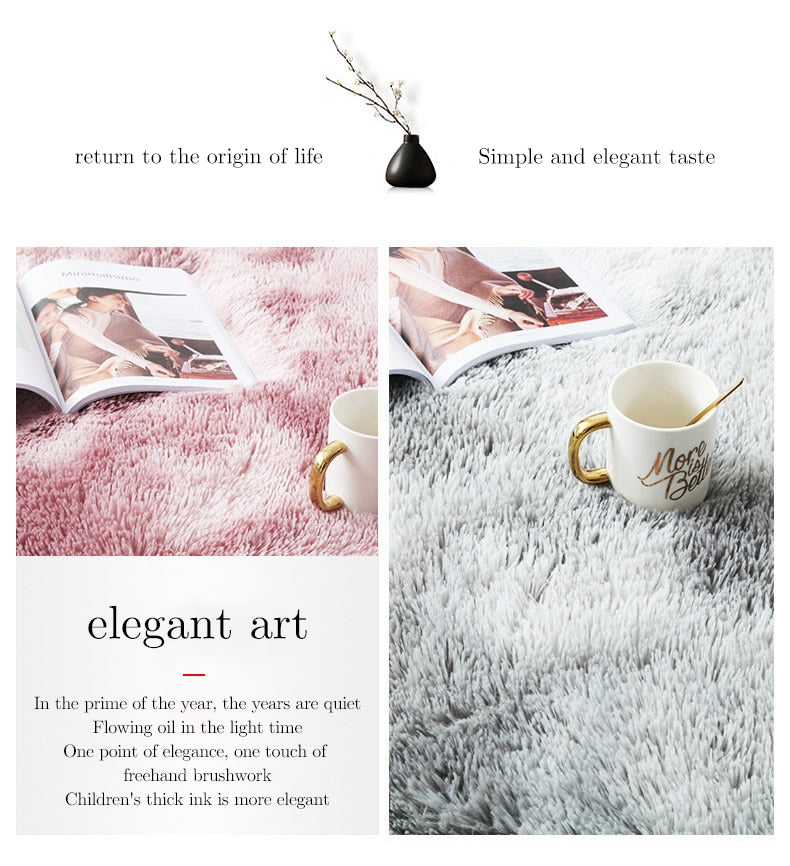 Plush Carpet: Thick, Anti-Slip, and Soft Rugs for Modern Living Room and Bedroom Decoration