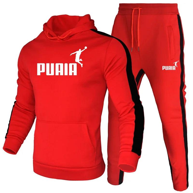 Men Tracksuit Hoodie Sweatpants Fall Winter Daily Casual Sporty Jogging Suit Gym Fitness Hooded Sweatshirt Outfits Men's Clothes
