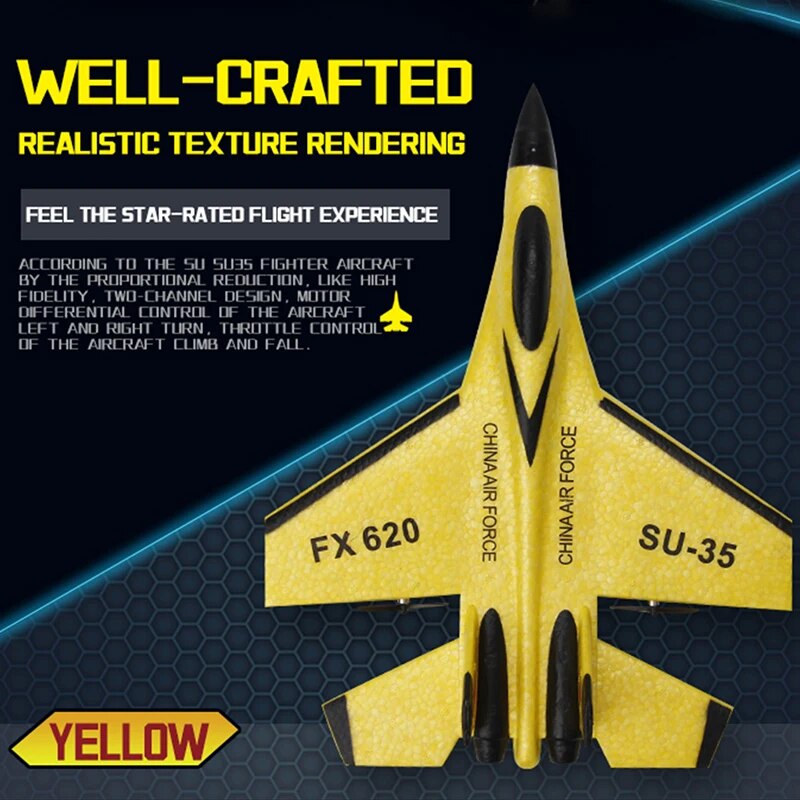 RC SU-35 Fighter Plane: High-Flying 2.4G Radio Control Glider for Kids - Remote Control Foam Aircraft for Adventurous Play