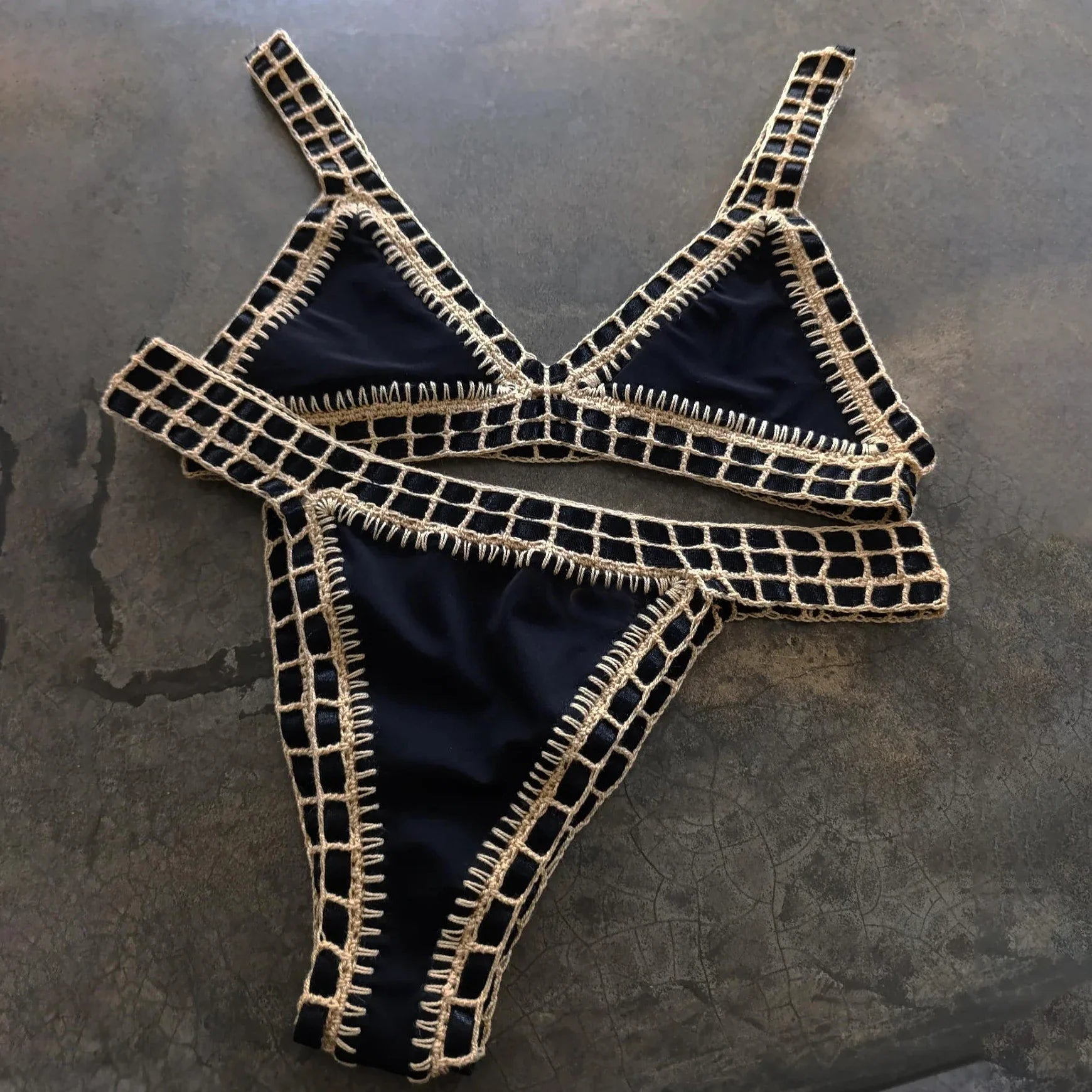 Pink Crochet Bikini