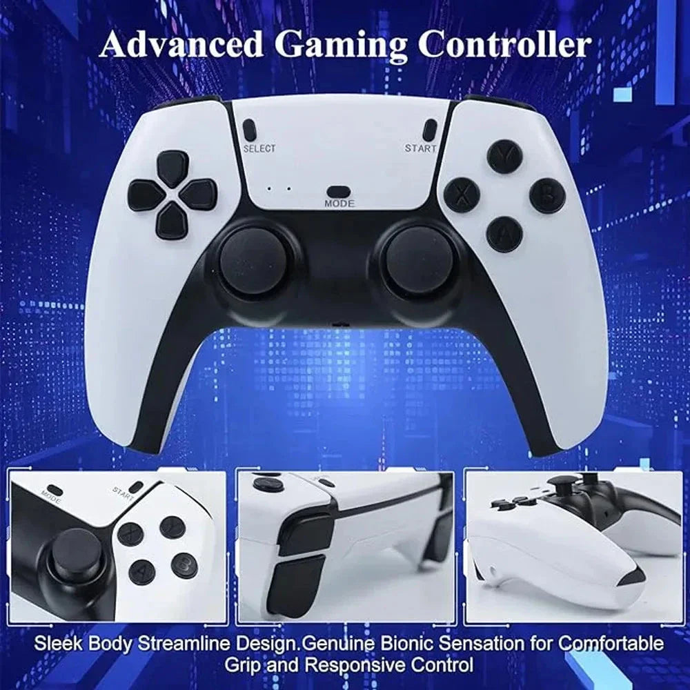 20000+ Games! M15 Mini TV Handheld Console 64G Storage Wireless Gamepad HD Output PS1 Emulator Two Player Portable Retro Game