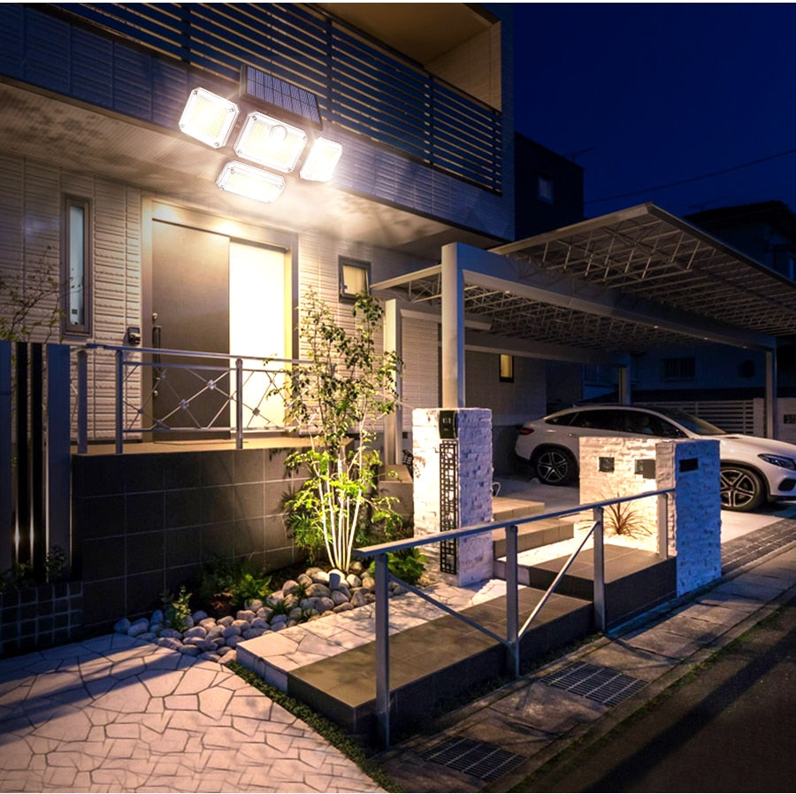Super Bright Solar Lights | IP65 Waterproof Outdoor/Indoor Solar Lamp | Adjustable Head | Wide Lighting Angle