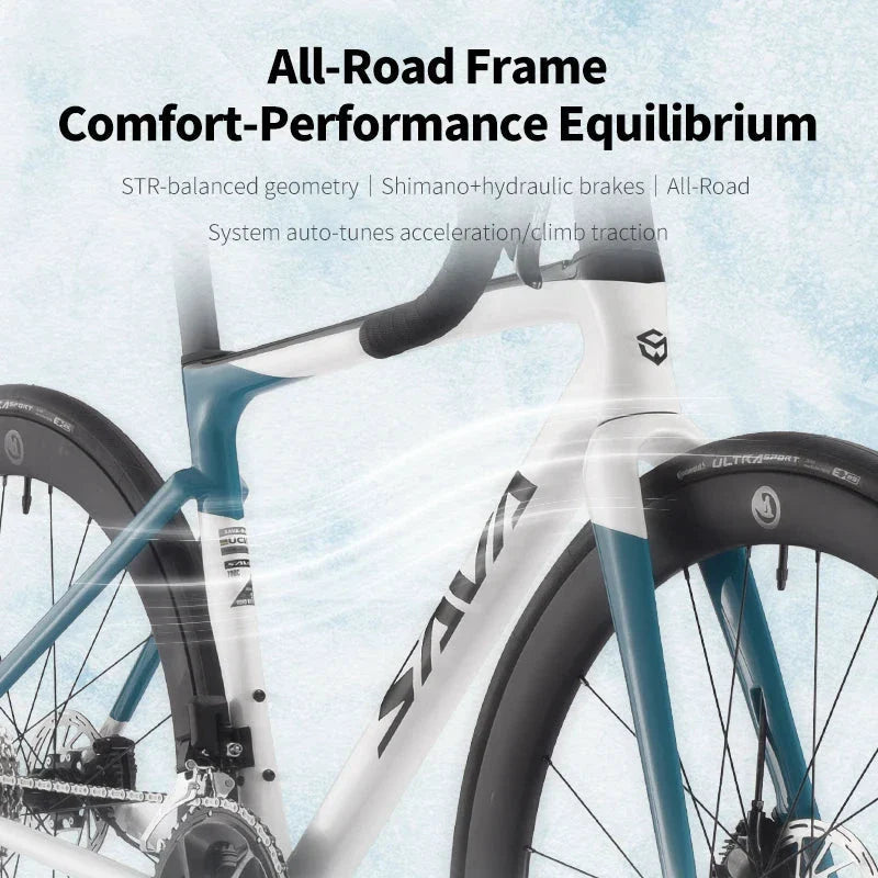 SAVA 2025NEW HAWKEYE SLR7 Carbon Fiber Road Bike with Shimano 105 DI2 R7170 Component Hydraulic Discs, Complete Adult Racing Set