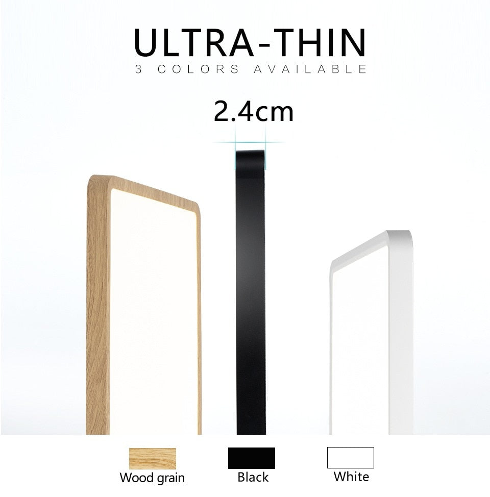 Smart Wood Grain LED Ceiling Lamp: Tuya App & Voice Control, Alexa/Google Compatible, Remote Control, Stylish Square Ceiling Light for Living Room