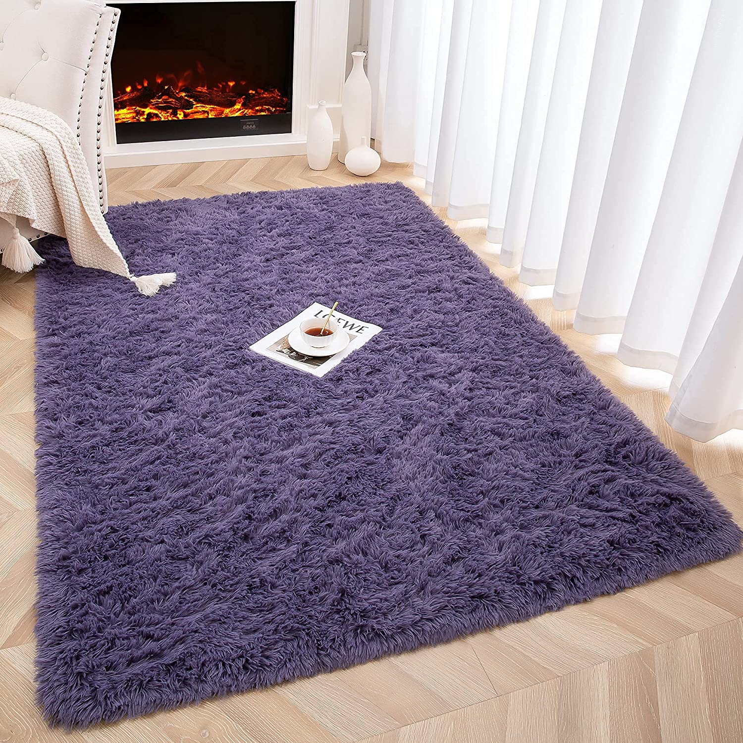 Luxurious Plush Carpets: Ultra-Soft Modern Area Rugs for Stylish Living Rooms, Playful Children's Bedrooms, and Chic Home Decor