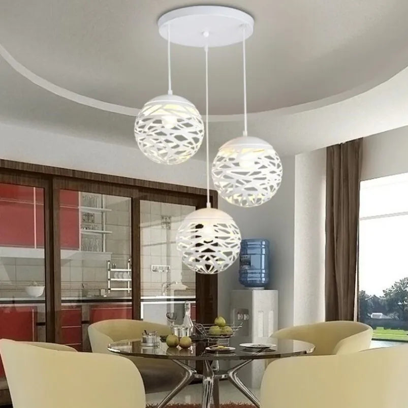DecorBites™ Kelly Pendant Lamp: Vintage Ball Light Chandelier for Industrial Home Decor