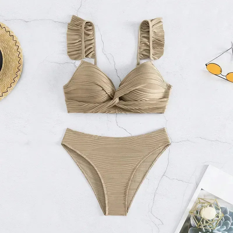 Ribbed High Waisted Bikini