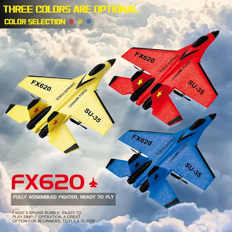 RC SU-35 Fighter Plane: High-Flying 2.4G Radio Control Glider for Kids - Remote Control Foam Aircraft for Adventurous Play