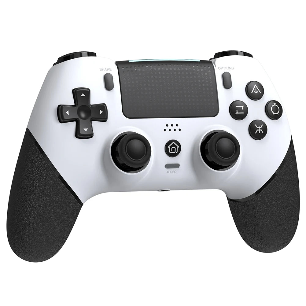 Wireless Controller 6 Axis Gyro Bluetooth-Compatible Console Controller Macros Turbo Dual Vibration Hall Effect Joystick for PS4
