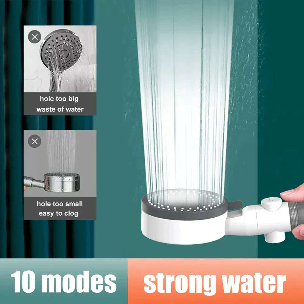 DecorBites™ High Pressure Shower Head with Filter, Adjustable Handheld Spray Nozzle for Bathroom
