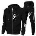 Relaxed high-quality men's suit, featuring a hooded sports shirt, hooded sports outfit, and long-sleeved sports clothing.