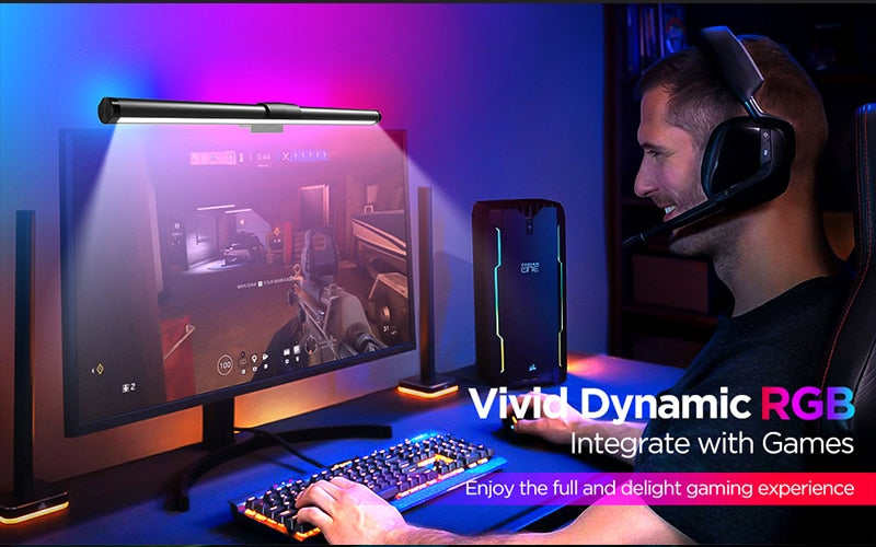 Desk Lamps: RGB LED Monitor Lights Bar with Stepless Dimmable Feature - Screen Hanging Light for Computer Screen Backlight in Home Office Study