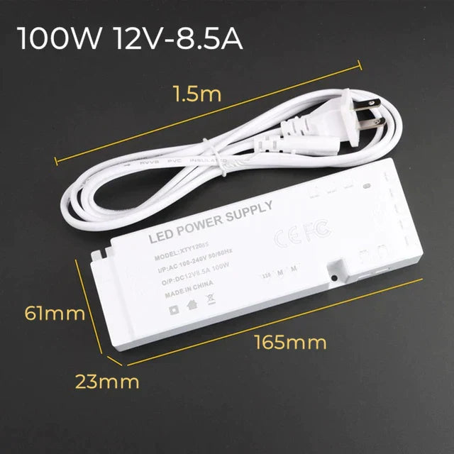DecorBites™ LED Cabinet Bar Lamp for 8mm Glass Panel Bookshelf Strip Light