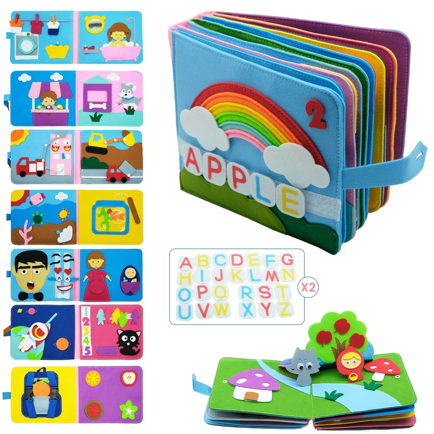 Baby Cloth Books Toddler Basic Life Skill Early Learning Education Montessori Toys For Girl Boy Training Cognitive