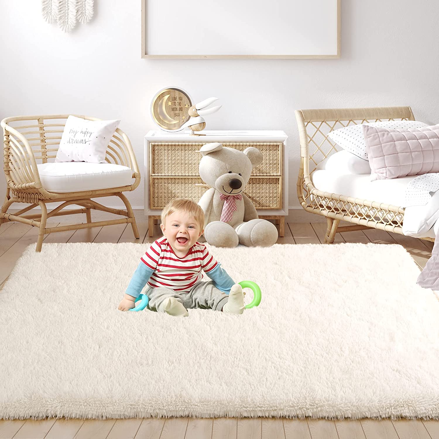 Luxurious Plush Carpets: Ultra-Soft Modern Area Rugs for Stylish Living Rooms, Playful Children's Bedrooms, and Chic Home Decor