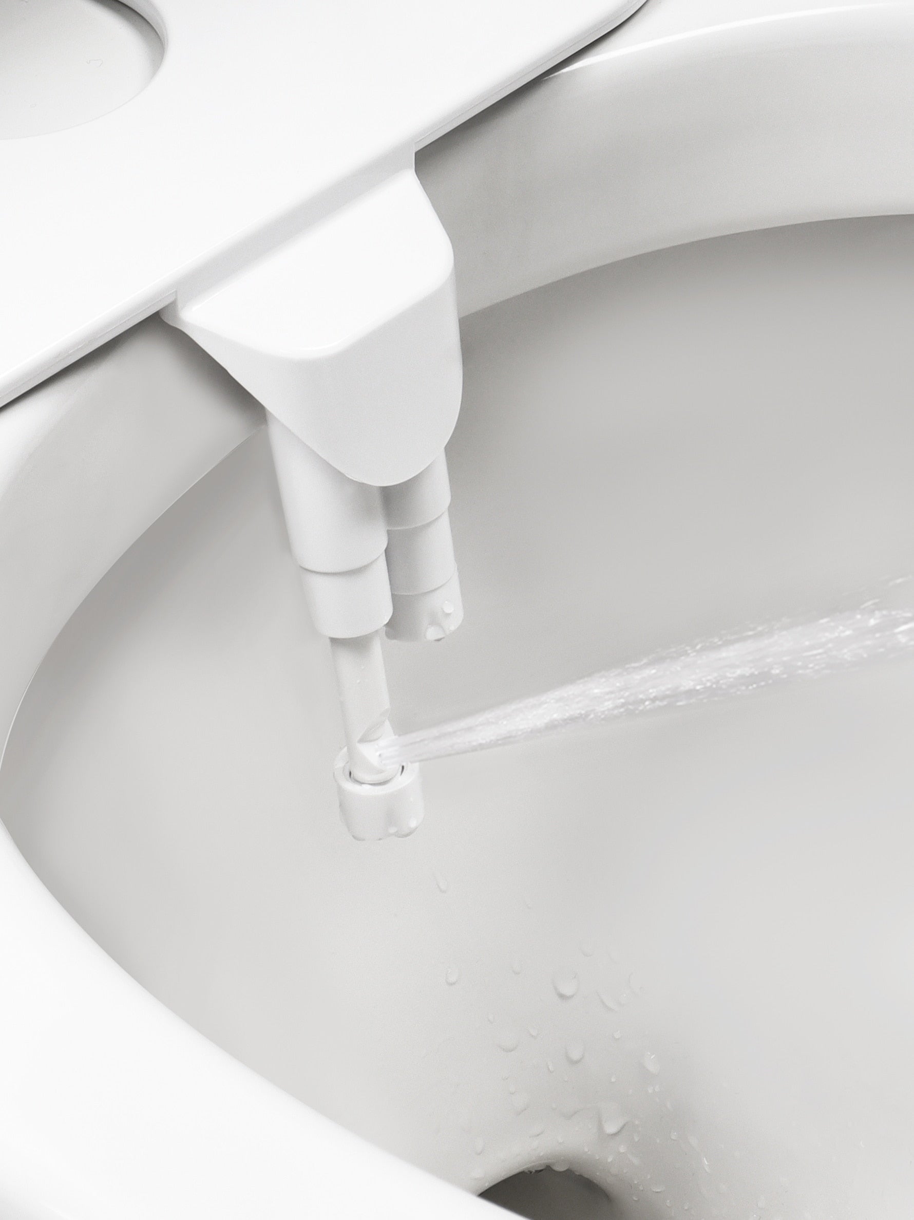 Hygienic Non-Electric Button Bidet - Dual Nozzle Fresh Water Toilet Seat Attachment with Self-Cleaning and Frontal/Rear Wash Functions