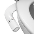 Dual Nozzle Bidet Non-Electric Toilet Attachment with Adjustable Water Pressure and Brass Inlet