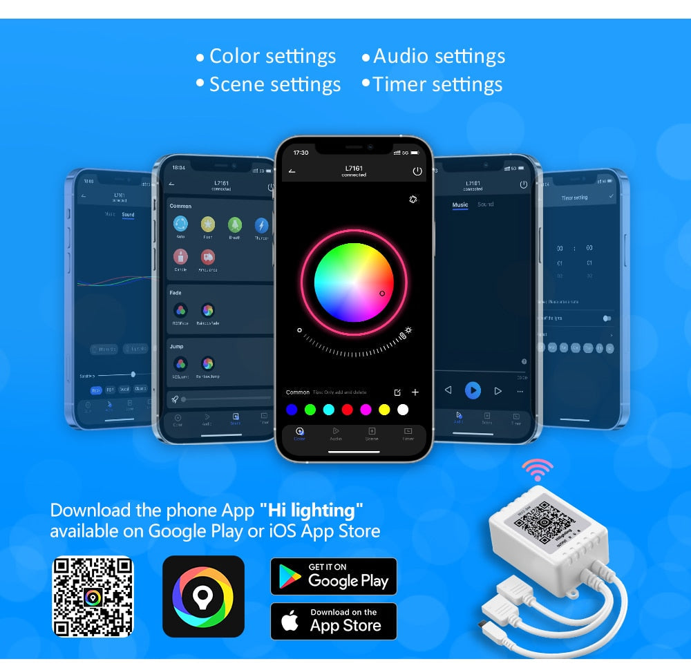 Vibrant DIY RGB LED Strip Light - Create a Stunning Ambiance with a Flexible 5050/SMD3535 Ribbon, Bluetooth Control, and DC 12V Power - Ideal for Christmas Decor and More