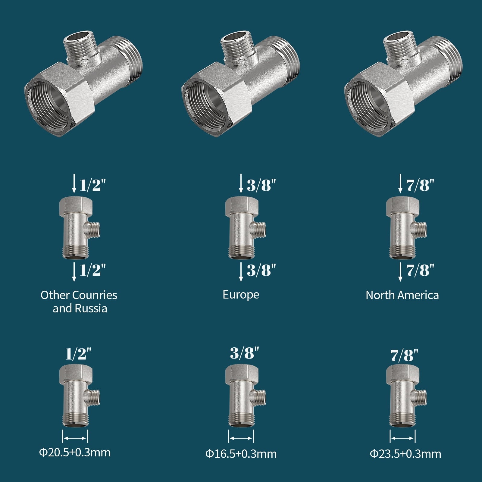 Dual Nozzle Bidet Non-Electric Toilet Attachment with Adjustable Water Pressure and Brass Inlet