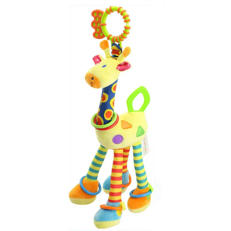 Soft Infant Crib Bed Stroller Mobile Hanging Rattle Baby Educational Toys Brain Developmental Hand Grip Cute Stuffed Animal Toys