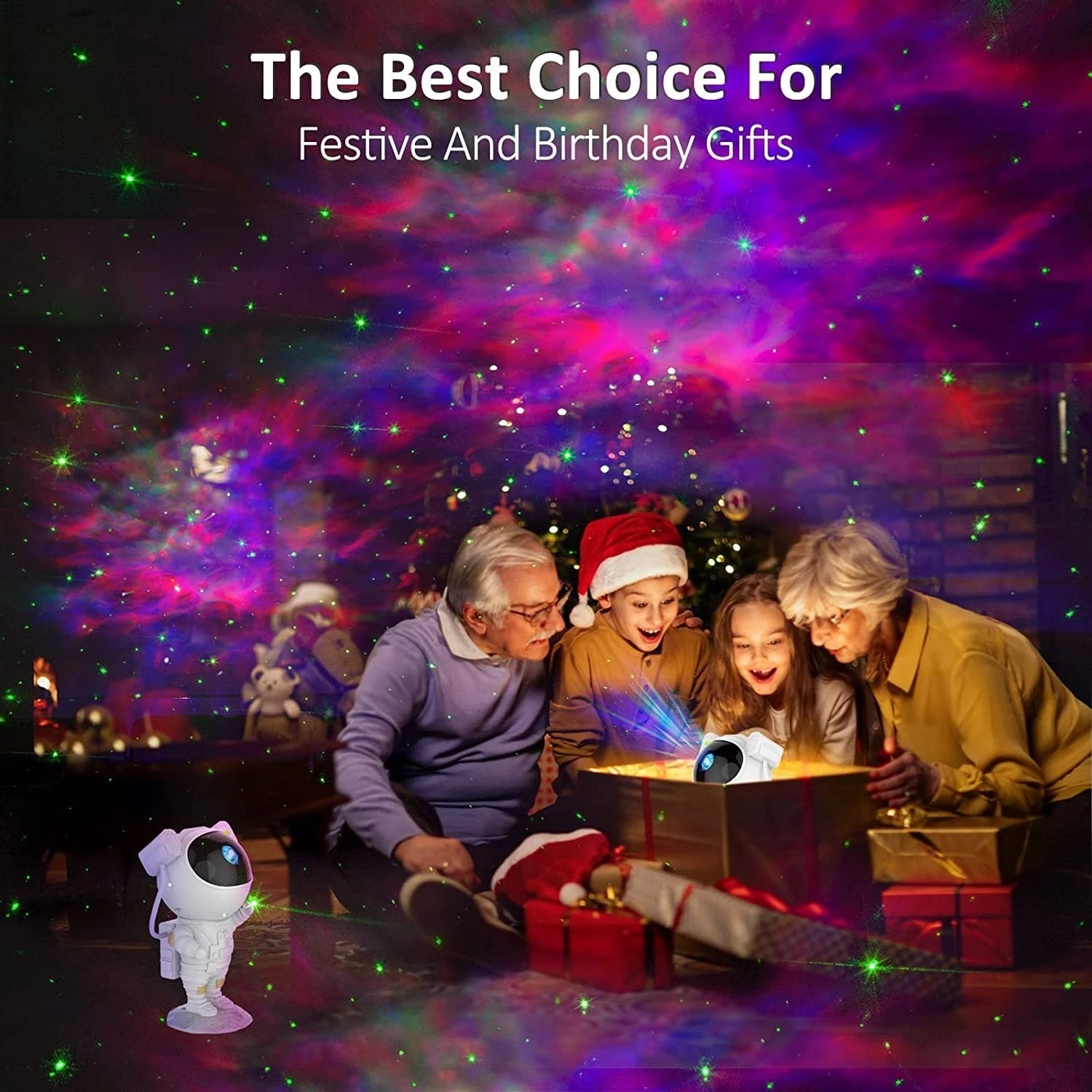 Kids Star Projector Night Light with Remote Control - 360° Adjustable Design for Enchanting Astronaut Nebula Galaxy Lighting, Perfect for Children and Adults