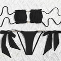 Rhinestone Chain Micro Thong Bikini