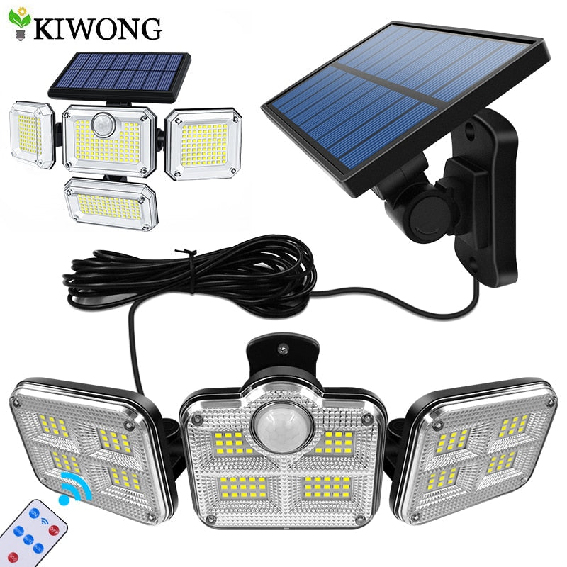 Super Bright Solar Lights | IP65 Waterproof Outdoor/Indoor Solar Lamp | Adjustable Head | Wide Lighting Angle