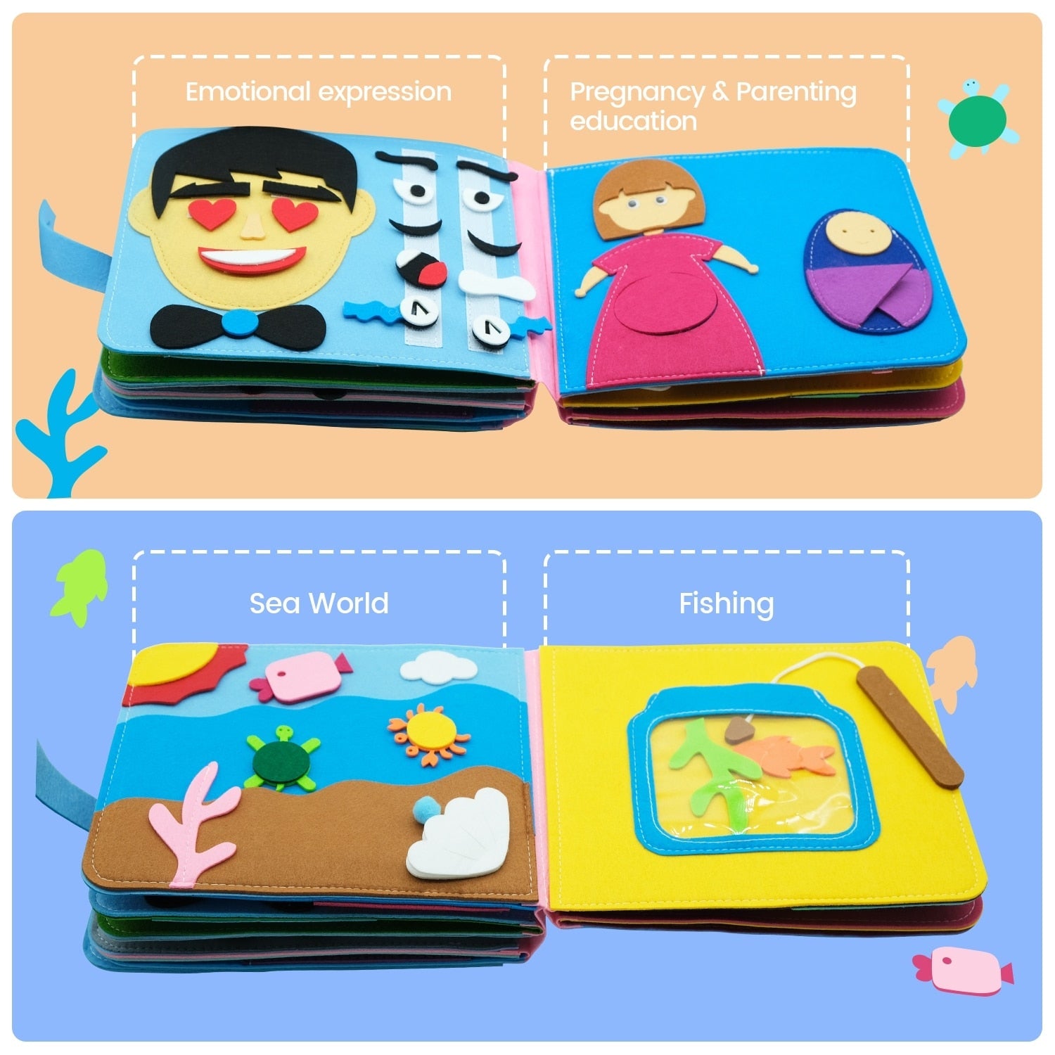 Baby Cloth Books Toddler Basic Life Skill Early Learning Education Montessori Toys For Girl Boy Training Cognitive