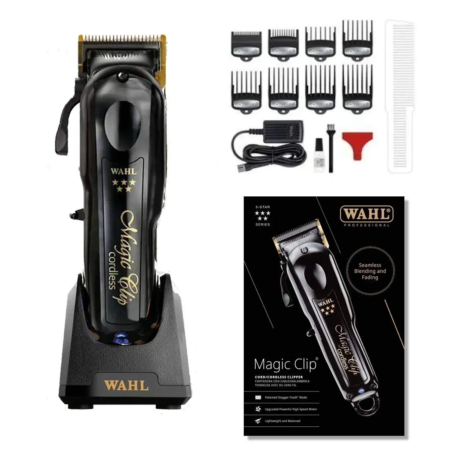 Wahl 5 Star Professional Magic Clip Legend Senior Cordless Hair Clipper Trimmer Vanish Shaver for Barbers Stylists
