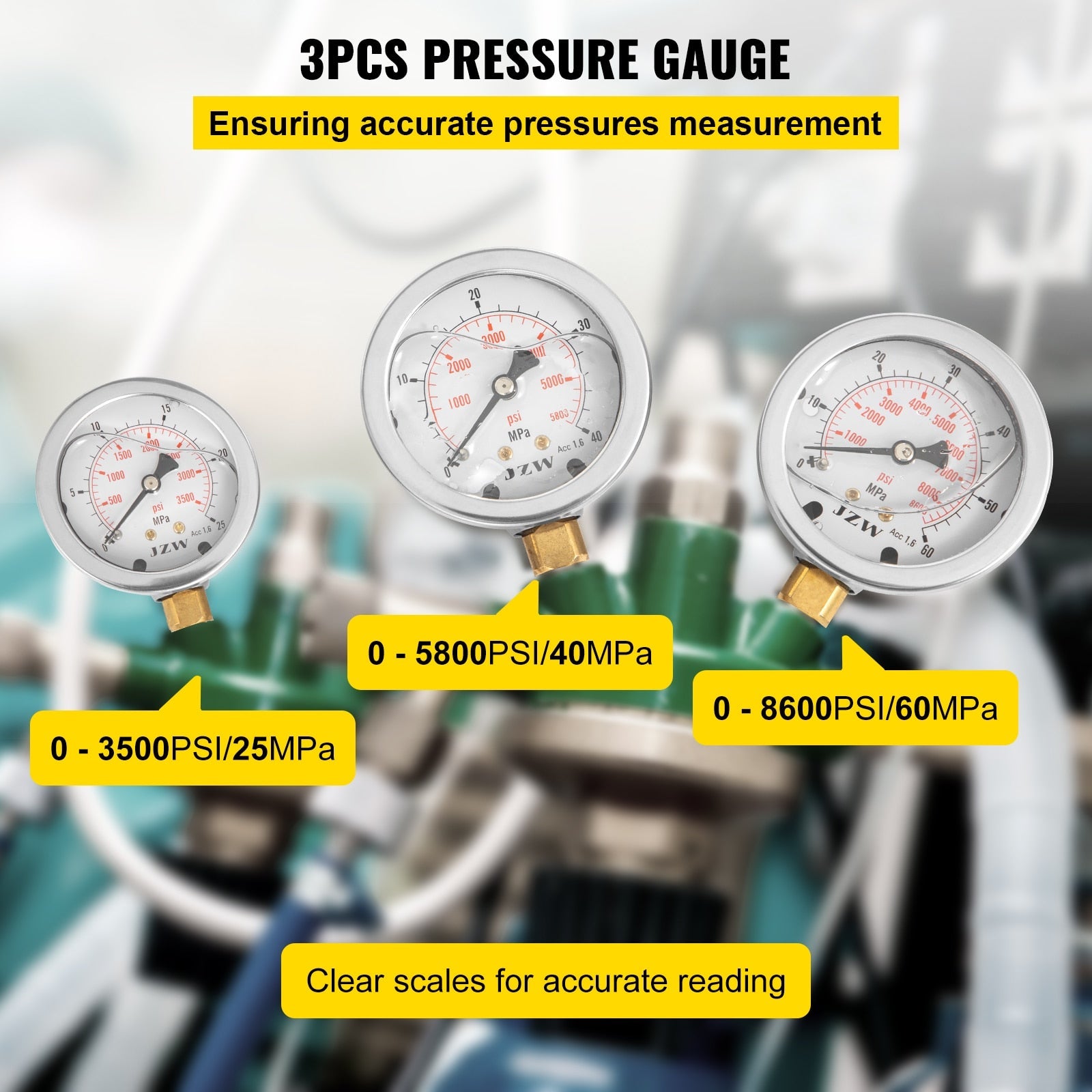 Portable 0-60Mpa Hydraulic Pressure Gauge Test Kit with Digital Manometer for Accurate Measurements and Easy Excavator Maintenance