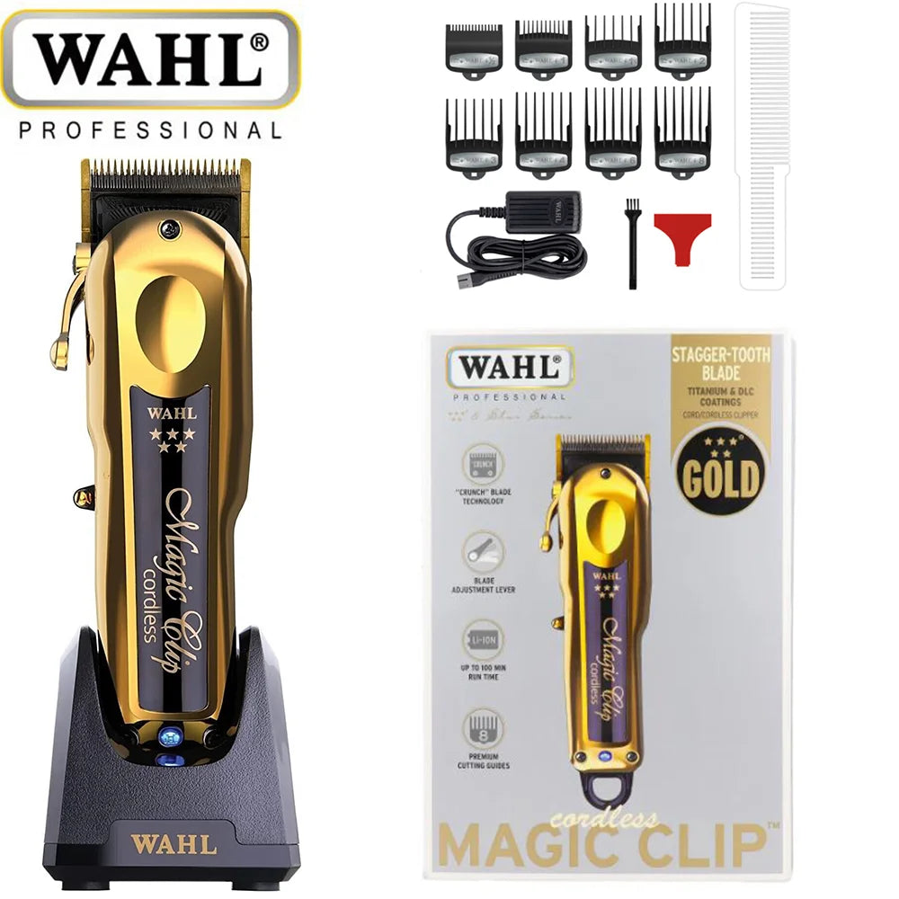 Professional Wahl Vapor 8148 Magic Clip Andis Baber Combo Gold Cordless Hair Clipper&Hair Trimmer&Foil Shaver For Stylists