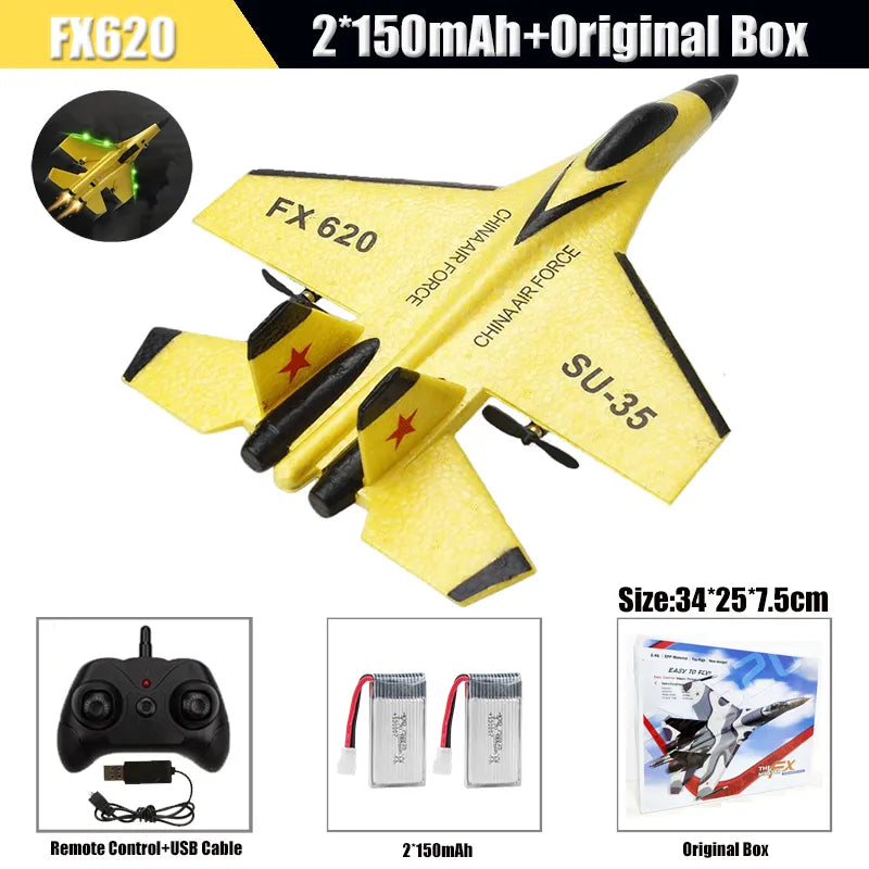 RC SU-35 Fighter Plane: High-Flying 2.4G Radio Control Glider for Kids - Remote Control Foam Aircraft for Adventurous Play