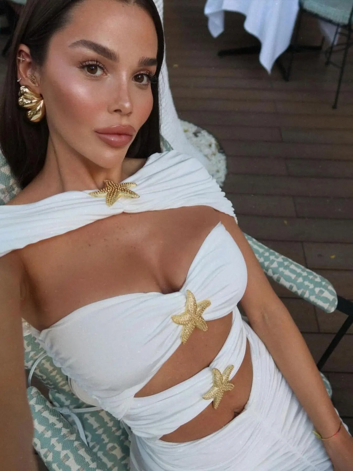 Skirt Cut Out Bikini Set