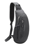 Gisdanchz Sling Bag for Men Women Sling Backpack Small Slim Sling Bags Cross Body Bag for Women Men Crossbody Shoulder Chest Bag Travel Hiking Daypack Sling Bag with Water Bottle Holder Dark Gray