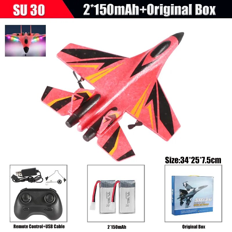 RC SU-35 Fighter Plane: High-Flying 2.4G Radio Control Glider for Kids - Remote Control Foam Aircraft for Adventurous Play