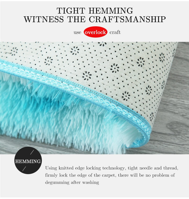 Plush Carpet: Thick, Anti-Slip, and Soft Rugs for Modern Living Room and Bedroom Decoration