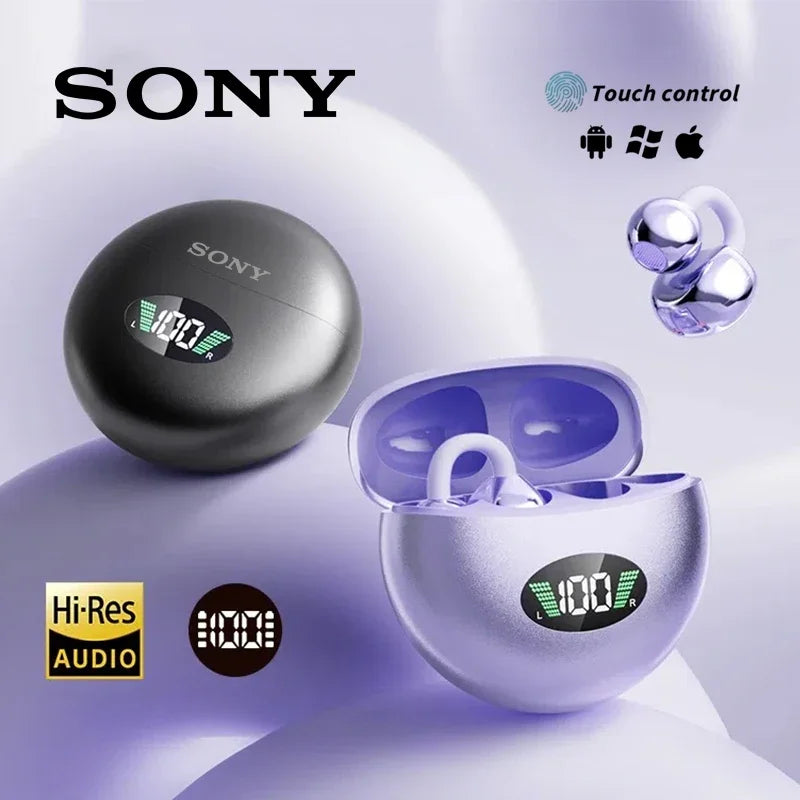 Original Sony Wireless Earphone Open Ear Q88 Ear Clip ENC Headset Bluetooth 5.4 HD Call Touch Control Headphone for Android iOS