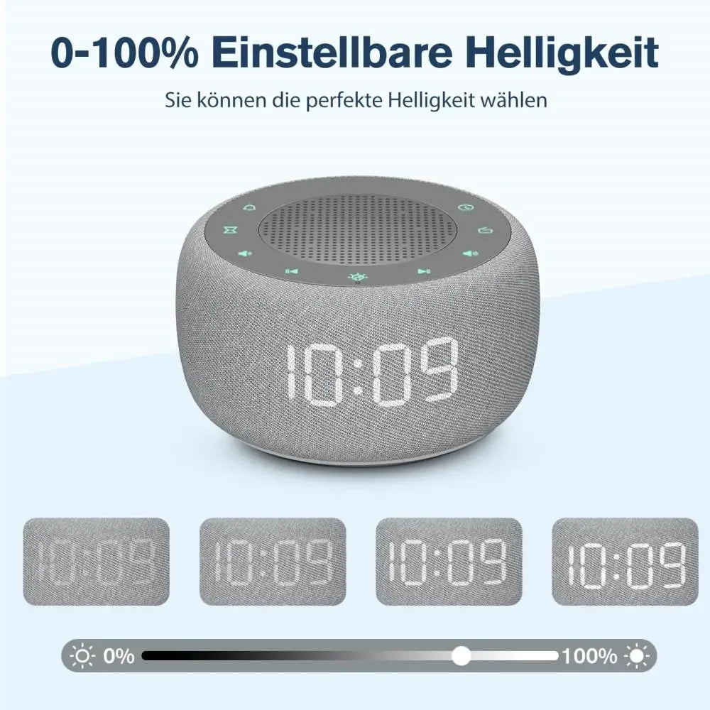 Digital Alarm Clock 7-Color Nightlight 4 Alarm Tones 9mins Snooze Table Clock Display Dimmer Bedside Lamp Sleep Timer