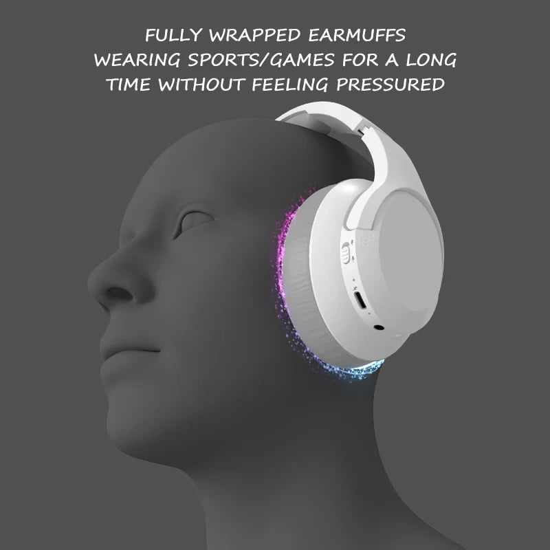 LDON Wireless Headphones Bluetooth 5.3 Hi-Res Audio Over Ear Headset Earphones