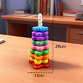Baby Rotating Rainbow Tower Montessori Stacking Puzzle Toys Safety Early Educational Children's Toys Christmas Birthday Gifts