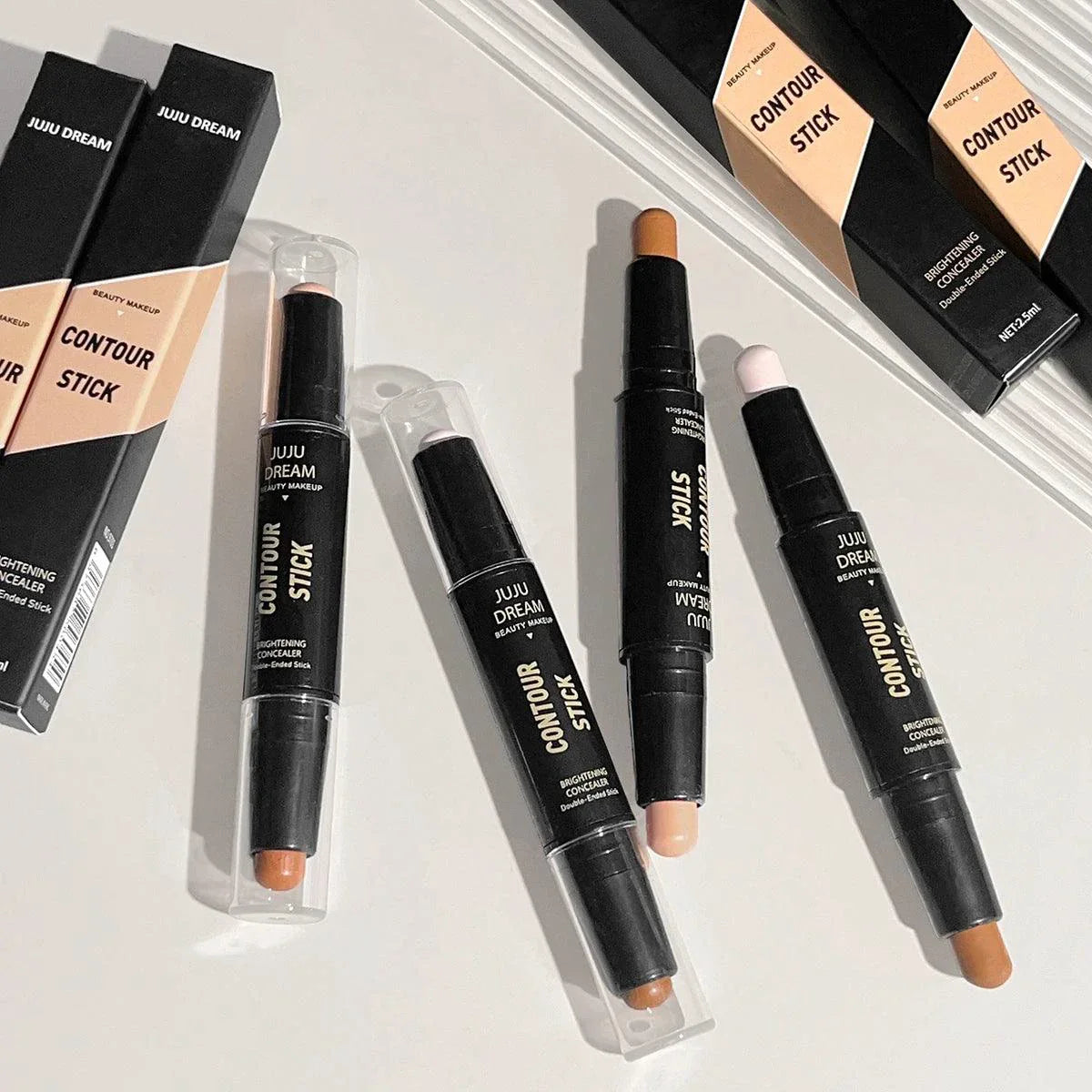 Double Ended Dual Purpose High Light Trimming Stick Three Dimensional Contour Nose Shadow Facial Shape Brighten and Trim