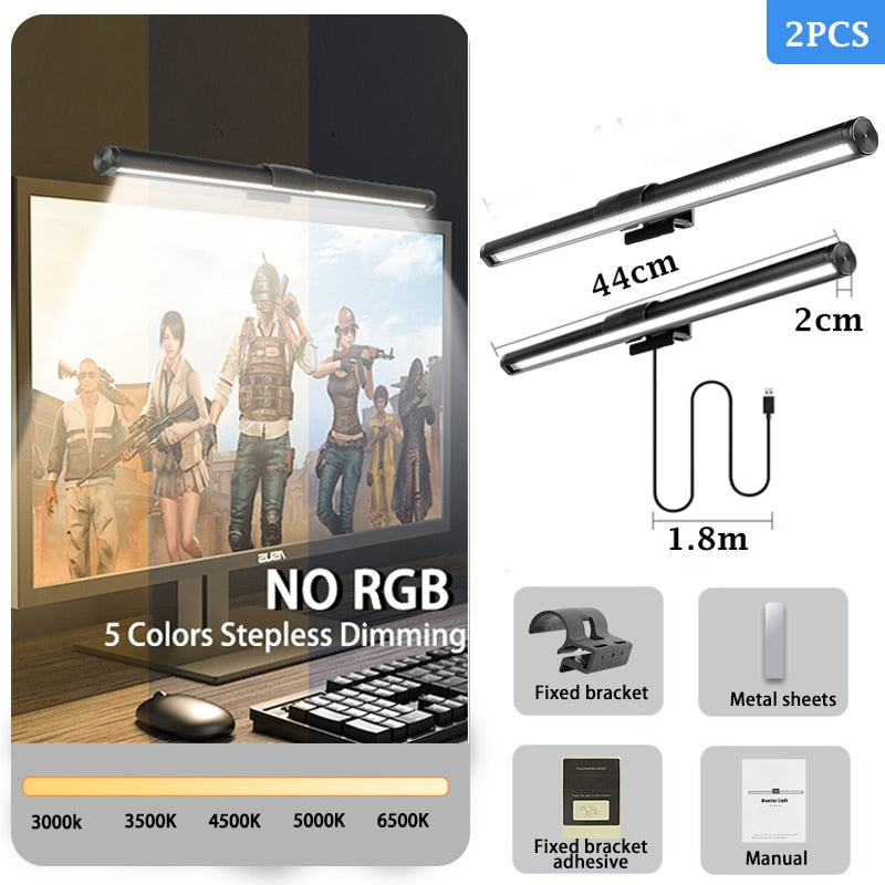 Desk Lamps: RGB LED Monitor Lights Bar with Stepless Dimmable Feature - Screen Hanging Light for Computer Screen Backlight in Home Office Study