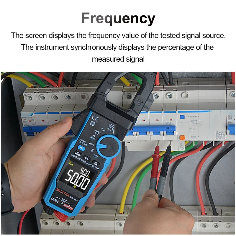 Mestek CM87Pro Clamp Meter 1000A 1000V AC DC True RMS Digital Clamp Meter Amperimetrica Capacitance Temperature Ohm Hz Tester
