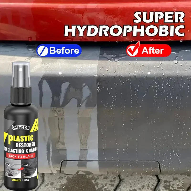 Mandotos Car Plastic Restorer Back to Black Gloss Renovator 50g For Plastic Leather Auto Care