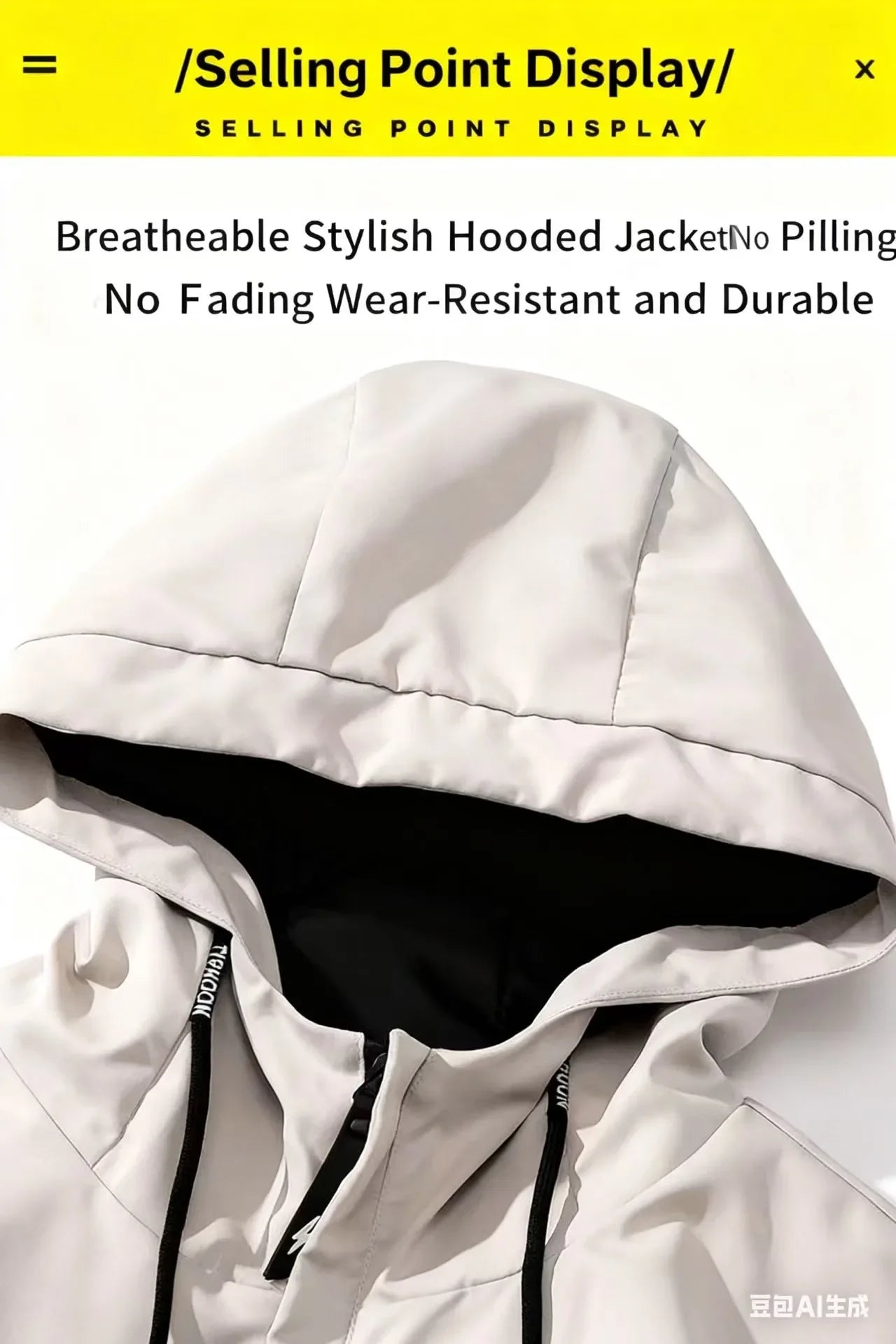 Men's windproof running jacket, lightweight and breathable hooded sports jacket, gym fitness, jogging, hiking training, outdoor
