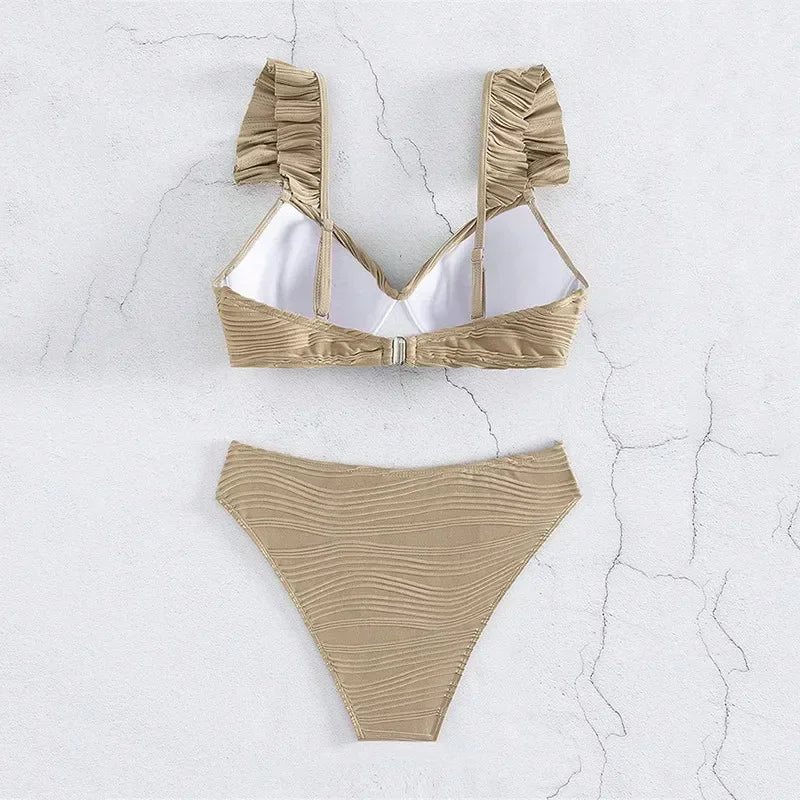Ribbed High Waisted Bikini