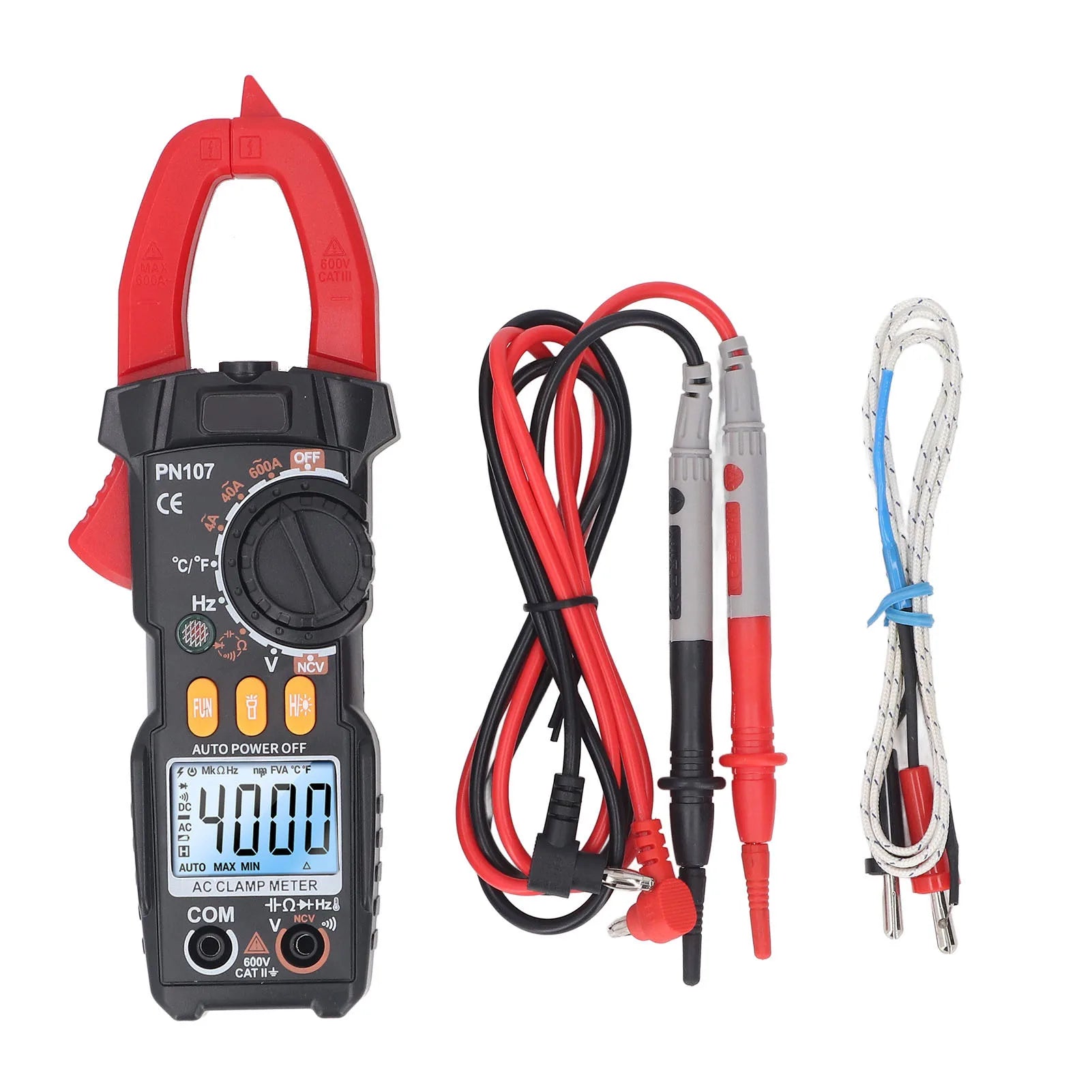 Digital Clamp Multimeter Tester 600V 5999 Count Voltage Current Resistor Capacitance Tester