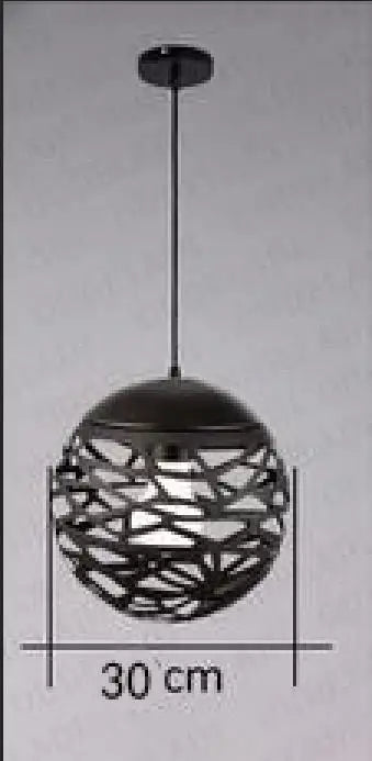 DecorBites™ Kelly Pendant Lamp: Vintage Ball Light Chandelier for Industrial Home Decor