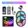 Vibrant DIY RGB LED Strip Light - Create a Stunning Ambiance with a Flexible 5050/SMD3535 Ribbon, Bluetooth Control, and DC 12V Power - Ideal for Christmas Decor and More